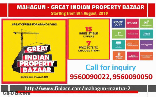 Mahagun Great Indian Property Bazaar Starting August 8Th 2019 GIF
