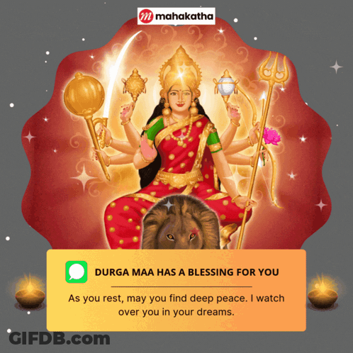 Mahakatha Durga Maa Blessing For You GIF