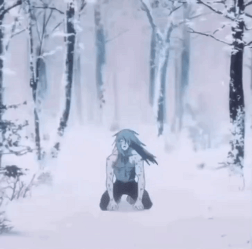 Mahito Stuck In Snow GIF