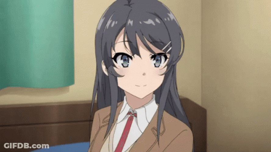 Mai Sakurajima Head Nod GIF
