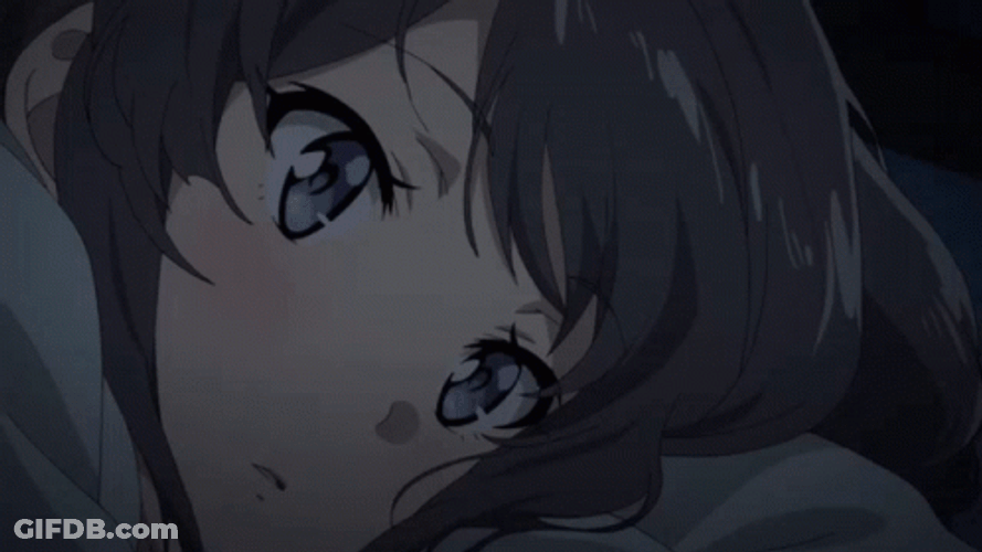 Mai Sakurajima Laying On Bed GIF