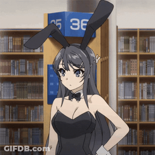 Mai Sakurajima Looking Around GIF
