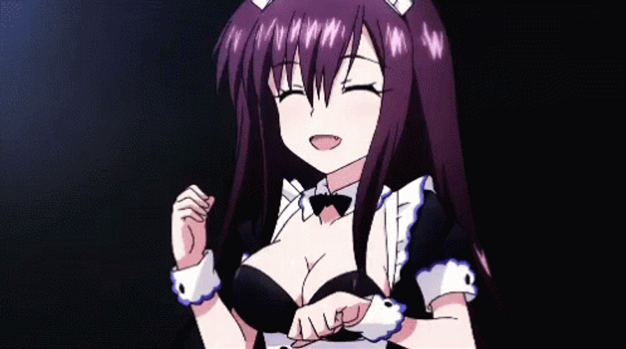 Maid Anime Girl Peace Sign GIF