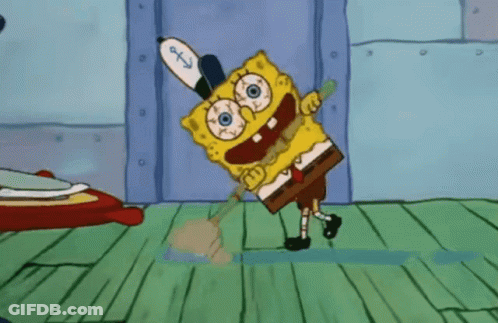 Maid Cleaning Window Saying All The Cleaning GIF