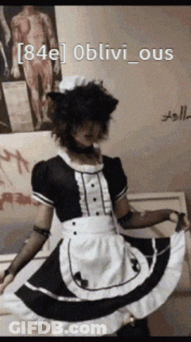 Maid Costume With 84E Oblivi Ous GIF