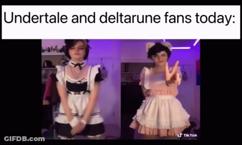 Maid Girl And Cat Boy Dancing GIF