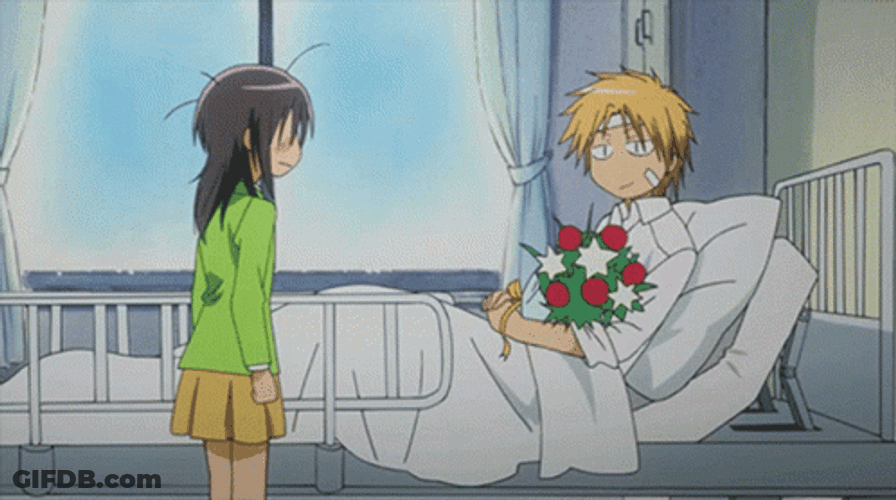 Maid Sama Misaki And Takumi At Hospital GIF