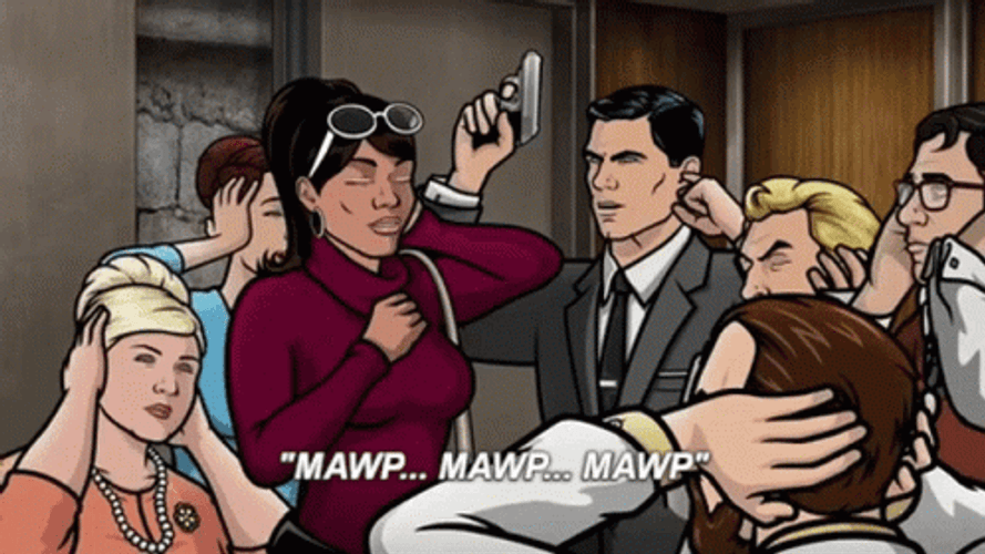 Main Character Of Archer Panicking GIF