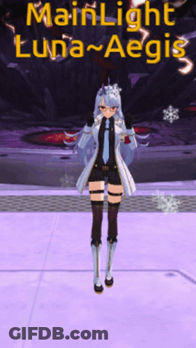 Main Light Luna Aegis Standing On Purple Floor GIF