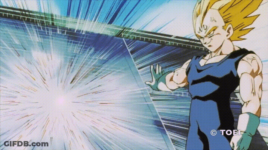 Majin Vegeta Destructive Power GIF