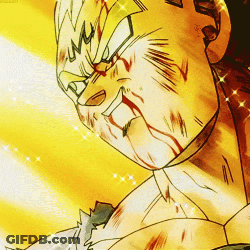 Majin Vegeta Full Of Blood GIF