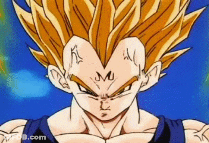 Majin Vegeta Full Strength GIF