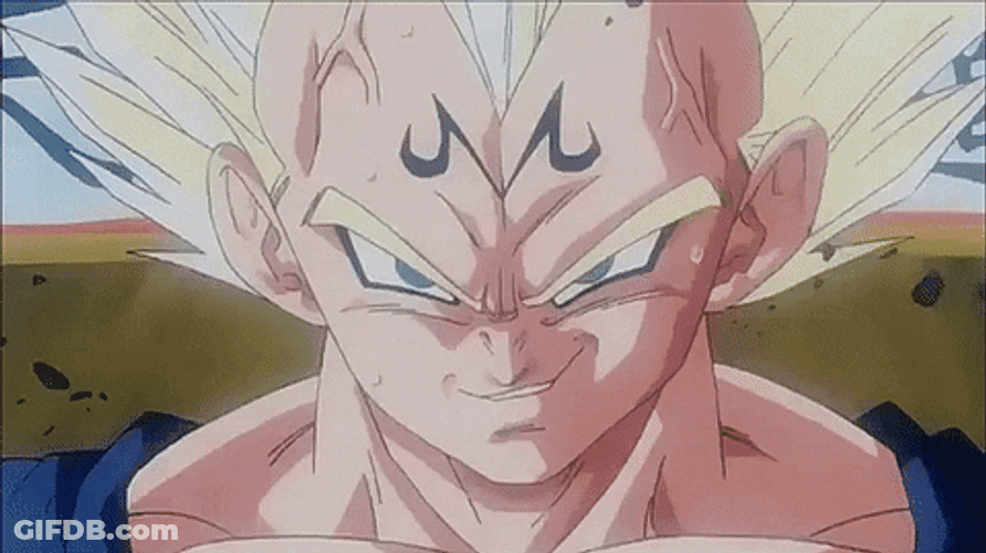 Majin Vegeta Grinning GIF