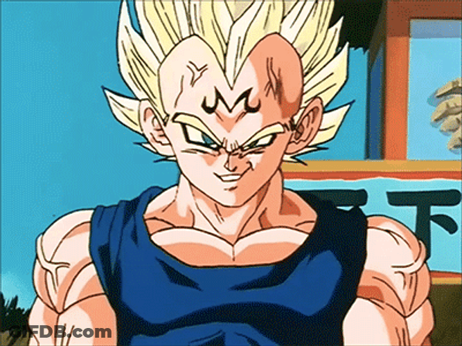 Majin Vegeta Hand Gesture GIF