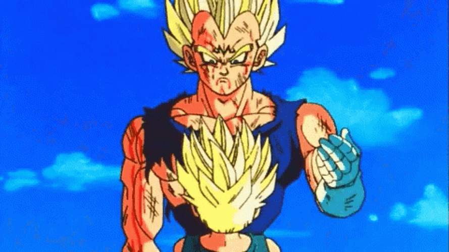 Majin Vegeta Instant Slap GIF