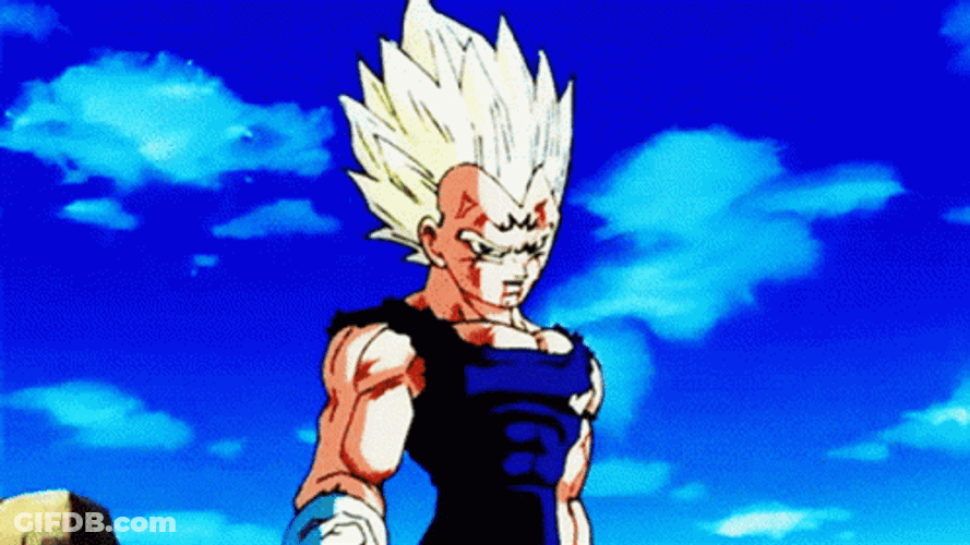 Majin Vegeta Powerful Awra GIF