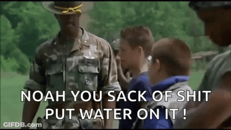 Major Benson Payne Intimidating Kid GIF