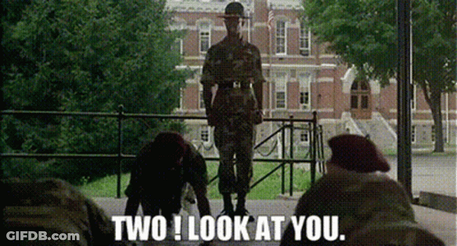 Major Benson Payne Push Up Look At You GIF
