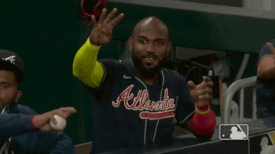 Major League Baseball Player Raise Hand GIF