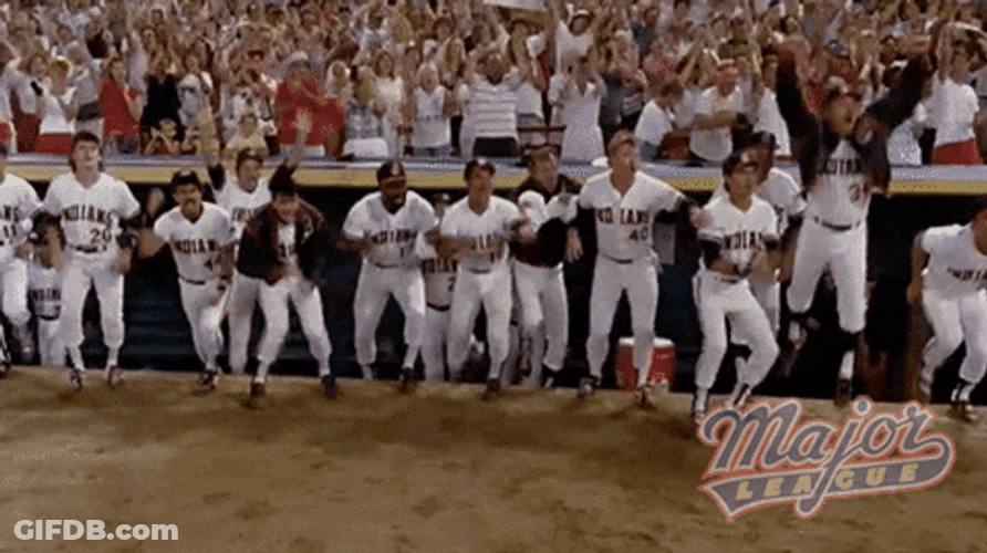 Major League Marbles Cheering With Crowd GIF