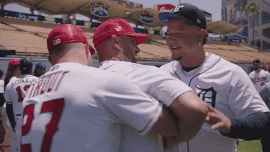 Major League Mike Trout Baseball Hug GIF