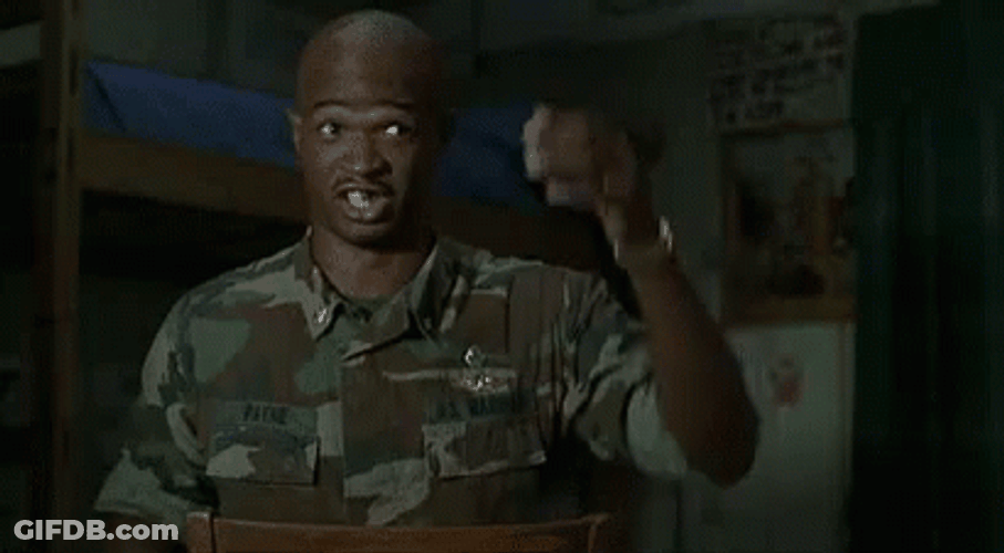 Major Payne Funny Face Pulling Gesture GIF