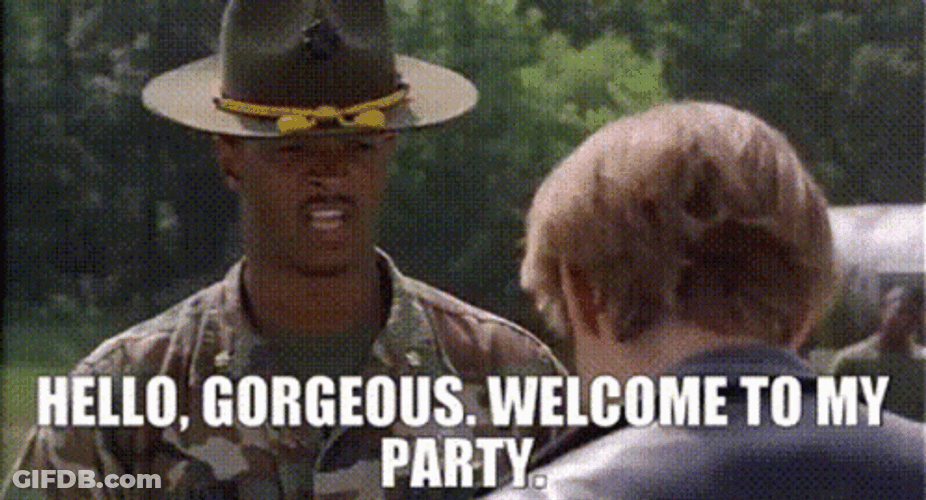 Major Payne Sarcastic Hello Gorgeous GIF