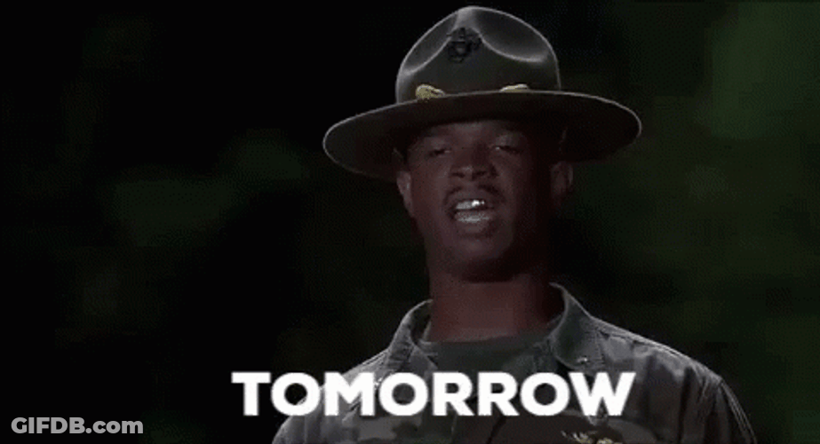 Major Payne Starting Hard Stuff Tomorrow GIF
