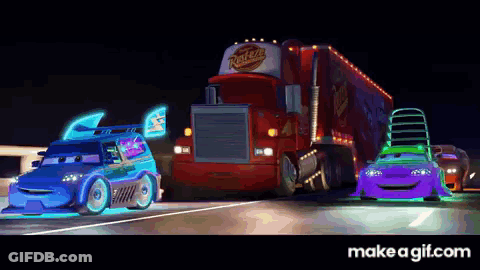Make A GIF Screen With Cars And Truck From Cars GIF