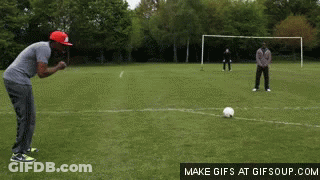 Make Gifs At Gifsoup.com Is Displayed At The Bottom Of A Soccer Field GIF