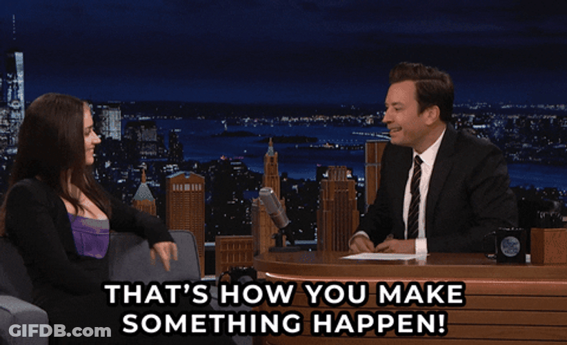 Make It Happen Jimmy Fallon Eve Hewson GIF