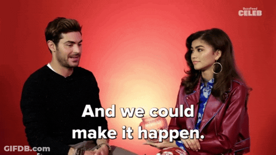Make It Happen Troy Bolton And Zendaya GIF
