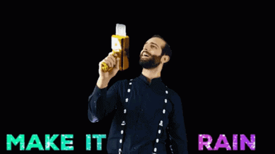 Make It Rain Bills Fired GIF