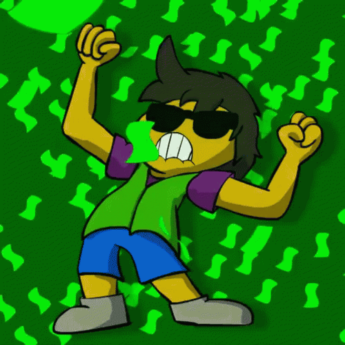 Make It Rain Green Money GIF