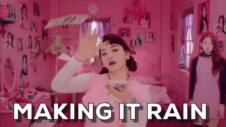 Make It Rain K-Pop GIF