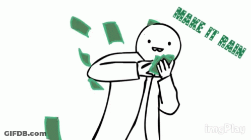 Make It Rain Money Falling GIF