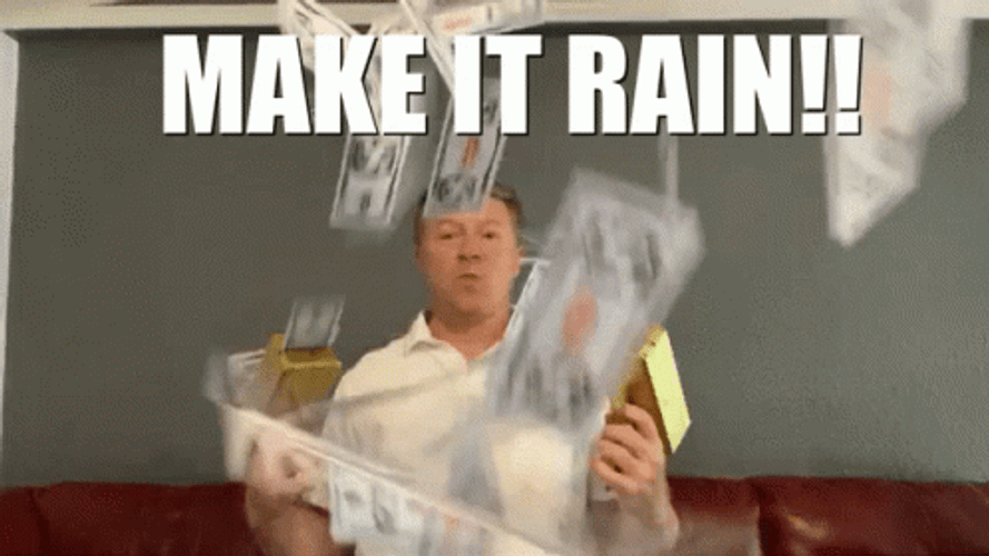 Make It Rain With Money Guns GIF