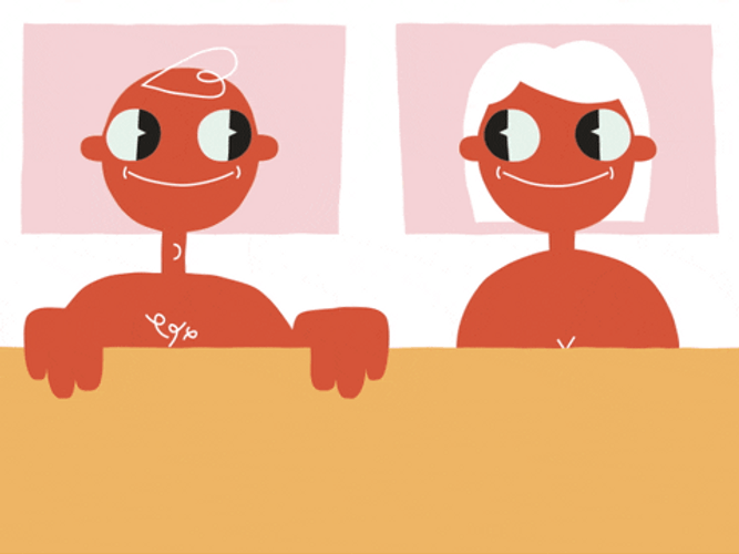 Make Love Cartoon Illustration GIF
