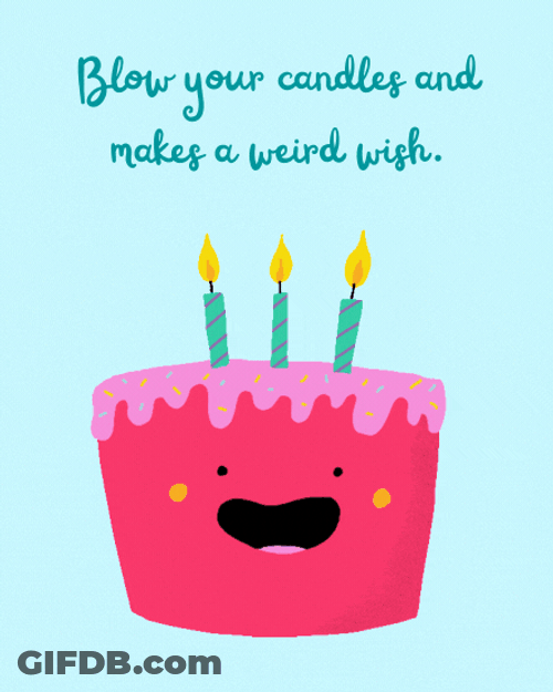 Make Weird Birthday Wish Digital Text Message GIF