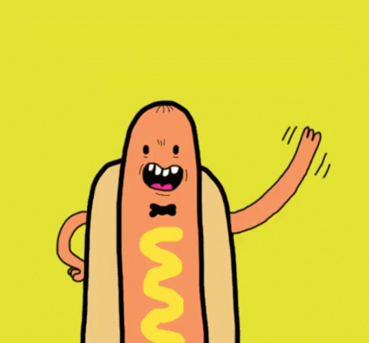 Makes Me Want A Hot Dog Waving GIF