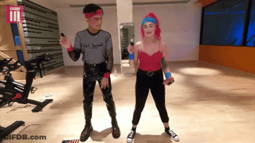 Makeup Glow Up Squat GIF