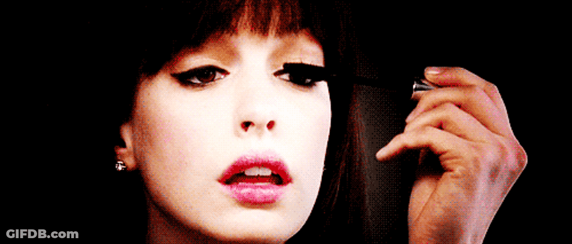 Makeup Mascara Anne Hathaway GIF