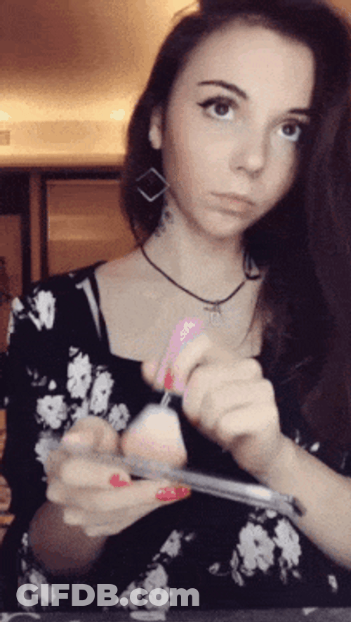 Makeup Powder Kiss Prank GIF