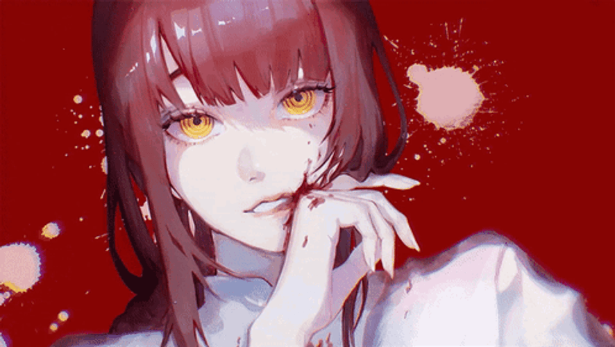 Makima Bloody Background GIF