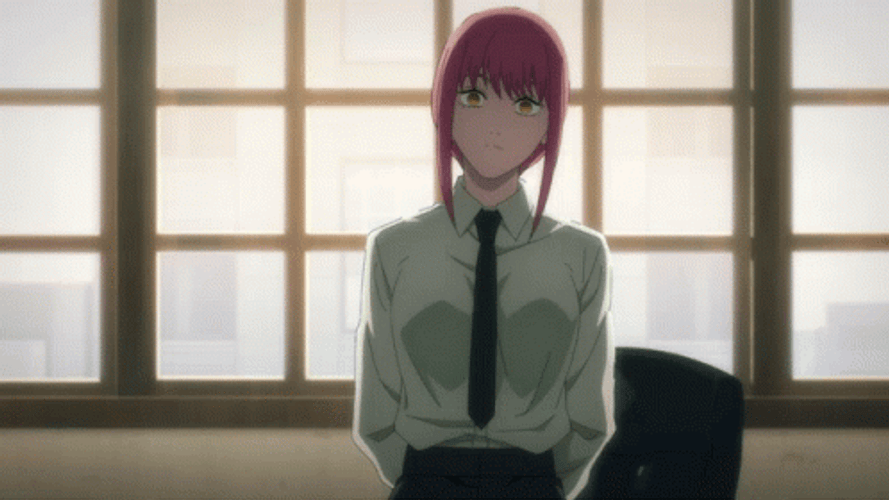 Makima Hiding Something GIF