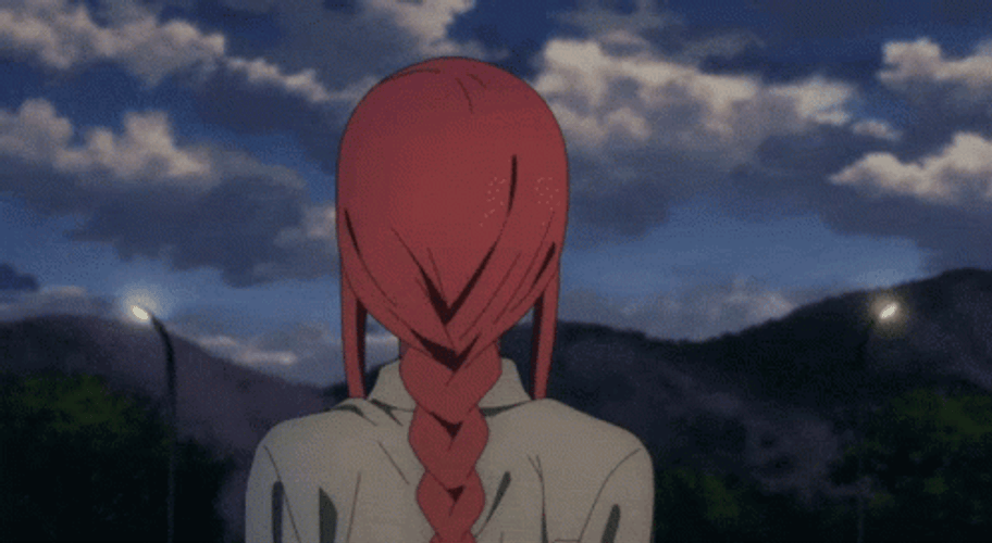 Makima Points Nose GIF