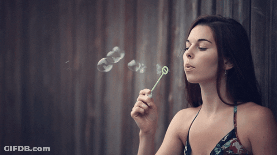 Making Bubble Blowing GIF