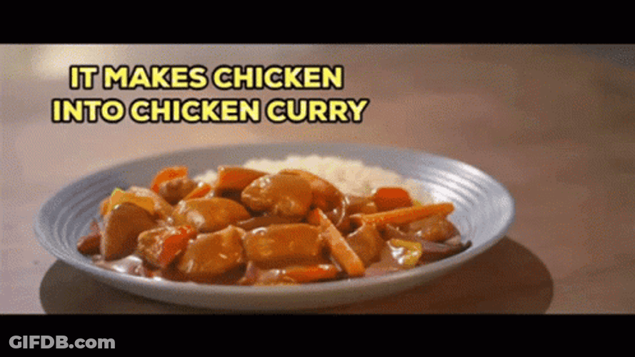 Making Chicken Into Chicken Curry GIF