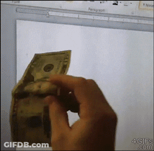 Making Copy Of Money GIF