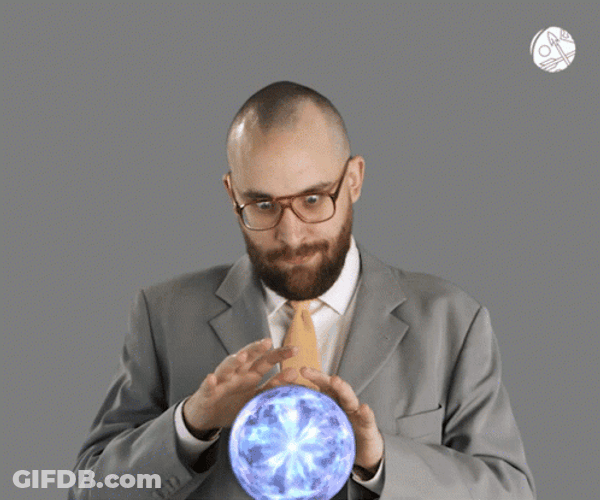 Making Forecasts On A Crystal Ball GIF